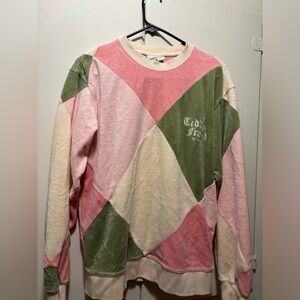 Teddy Fresh, medium, velour, pastel pink and green color
